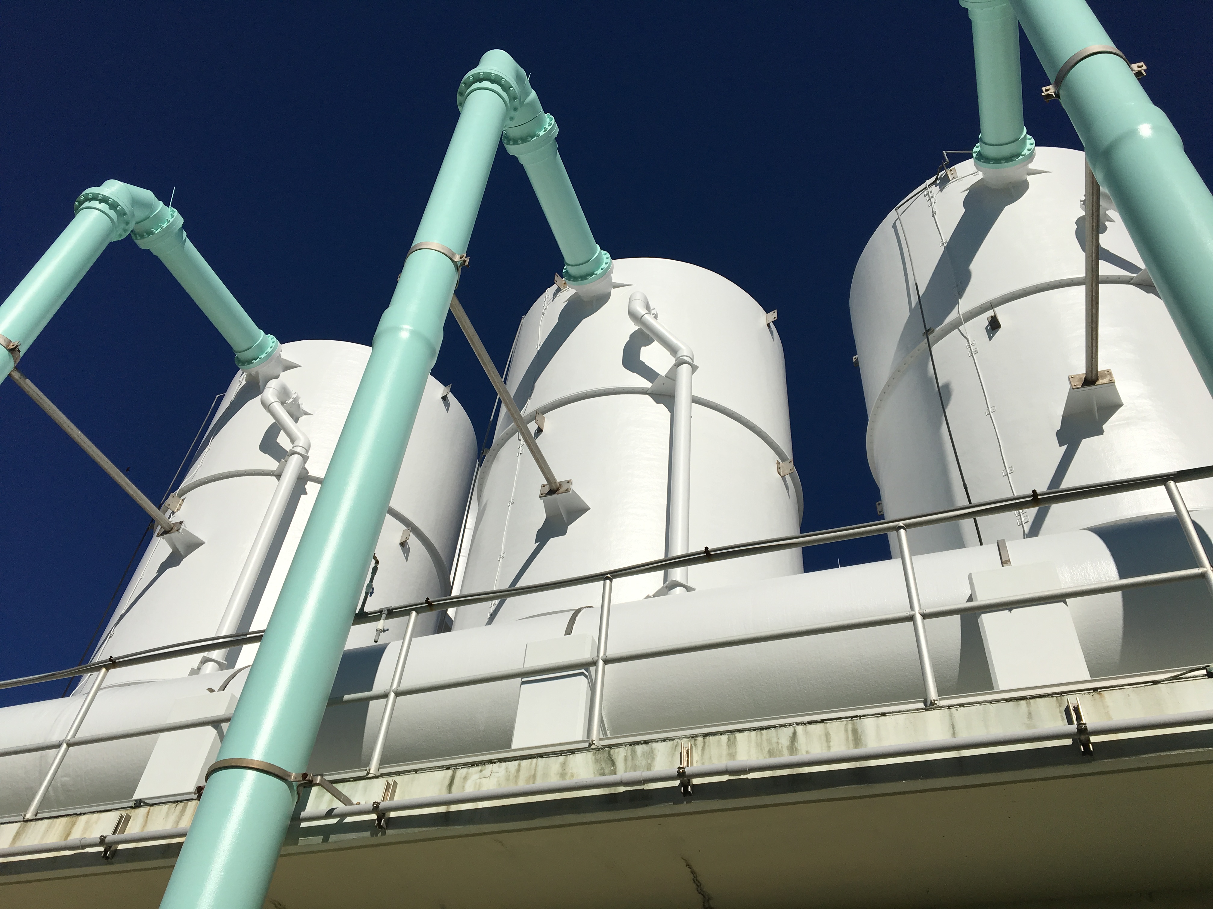 Exterior of Prineville Water Treatment Plant degasifiers