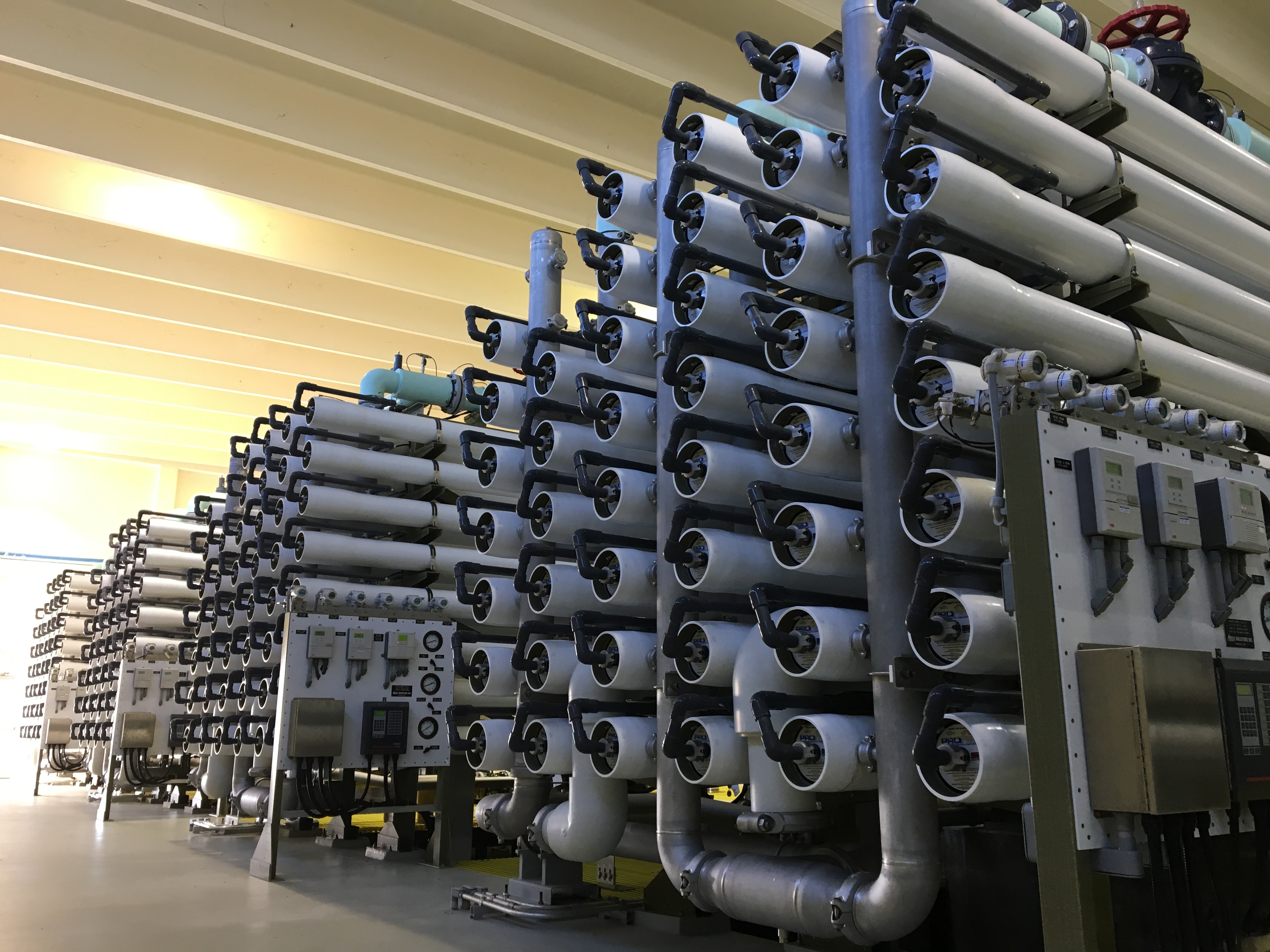 Reverse osmosis skids at James E. Anderson Water Treatment Plant