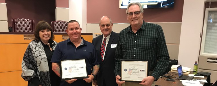 Utility Systems employees honored by Department of Defense
